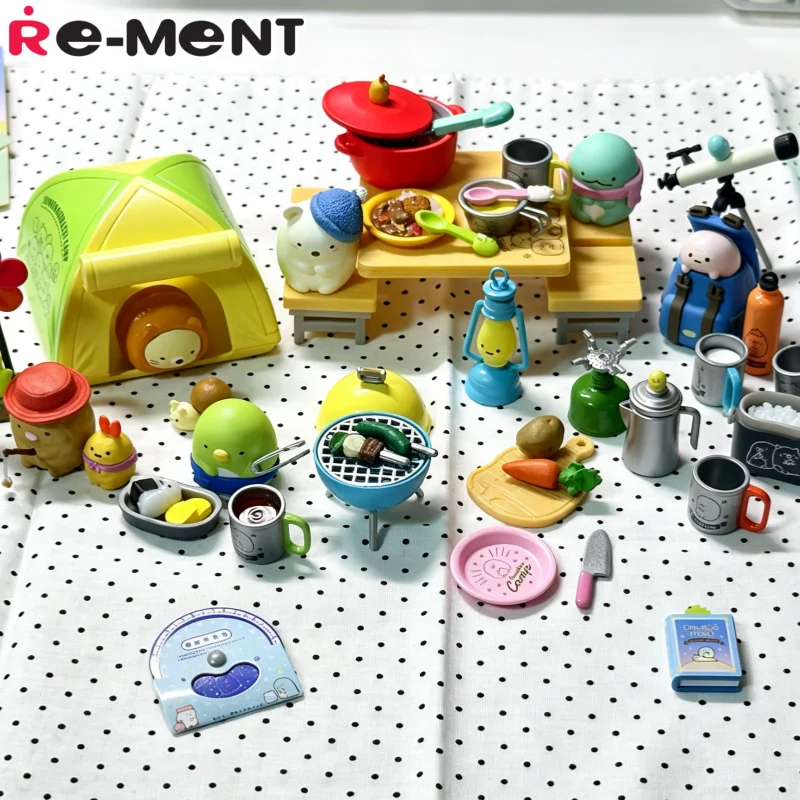 Original Figures Box Sumikko Gurashi Starry Sky Camping Starting the Outdoors Blind Box Collectible Toys Ornament Birthday Gifts