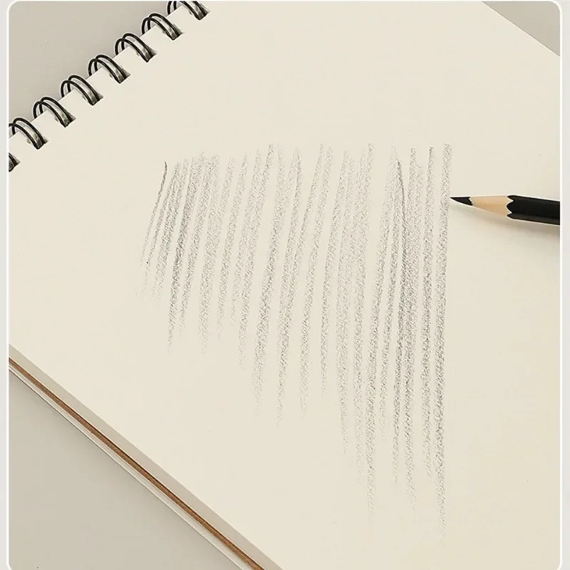 Cuaderno de bocetos A4 con bobina abatible, 40 páginas interiores en blanco, papel de dibujo especial para estudiantes de arte, pintado a mano con lápices de colores, libro