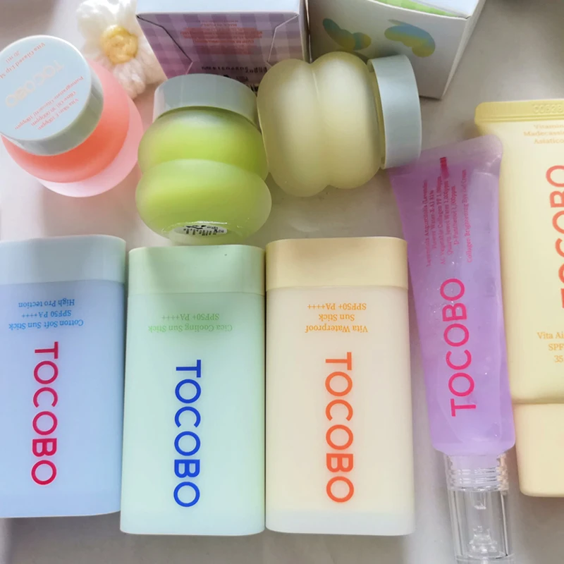 Tocobo Blue Yellow Green Refreshing SPF50 Sunscreen Stick Lasting Waterproof Face Body Sunscreen Lemon Lip Mask Skincare Product