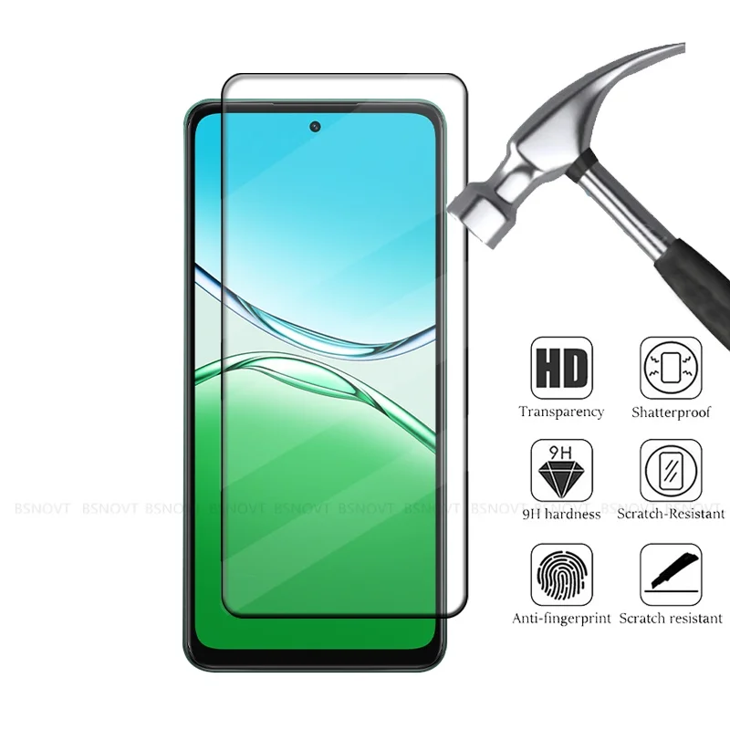 

6-in-1 For OPPO A5 5G Glass OPPO A5 5G Tempered Glass Protective Full Cover Glue 9H For Screen Protector OPPO A5 5G Lens Glass