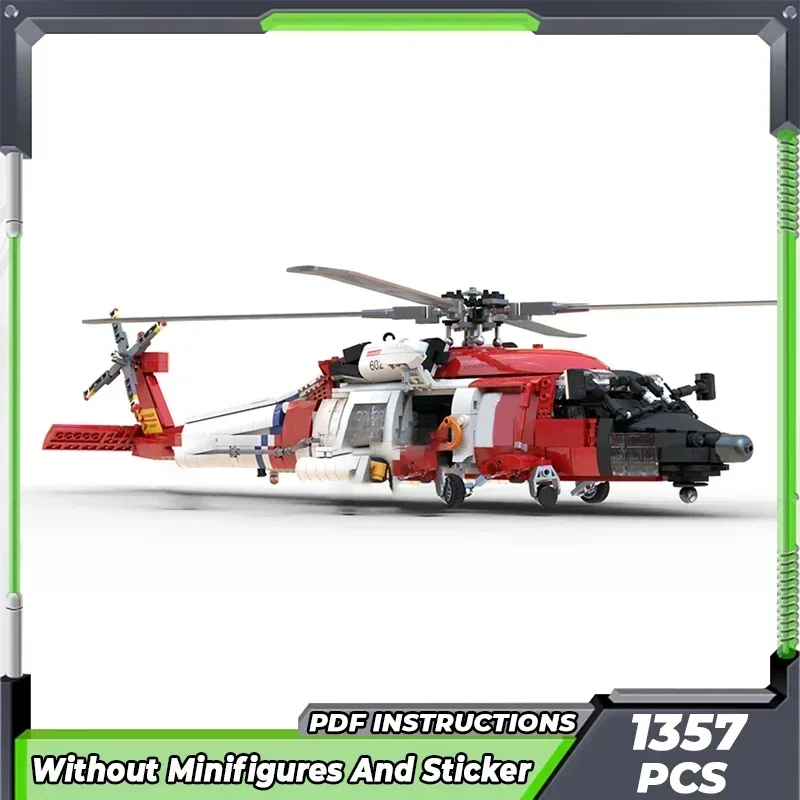 

Moc Building Bricks Military Model MH-60J Hawk Helicopter Technology Modular Blocks Gifts Toys For Children DIY Sets Assembly