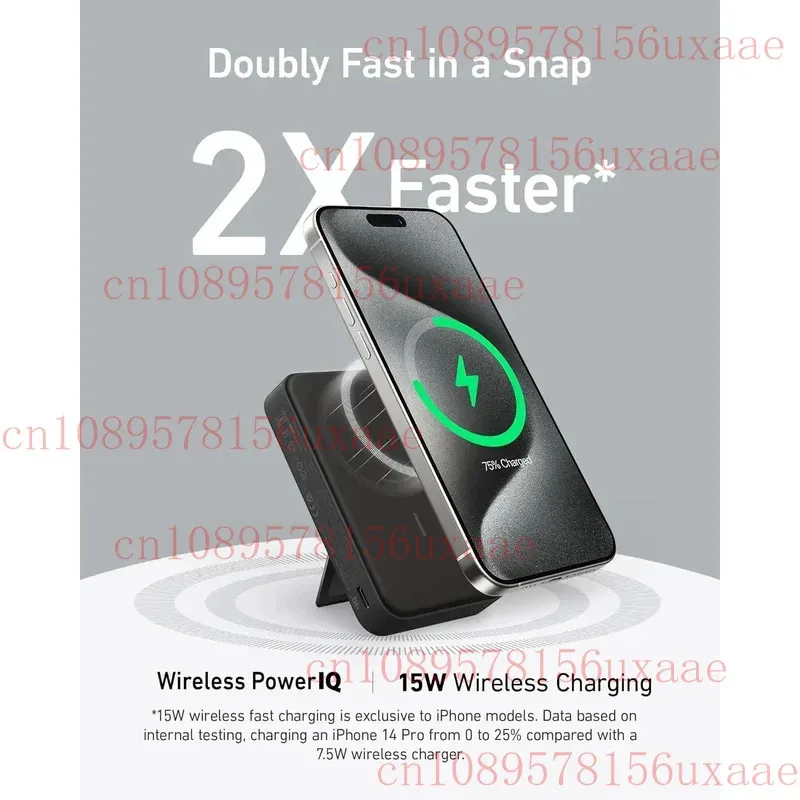 DD для Anker MagGo Power Bank Qi2 15 Вт Ultra-Fast MagSafe Портативный дисплей 10000 мАч Магнитный резервный аккумулятор для iPhone DD для Anker MagGo Power Bank Qi2 15 Вт Ultra-Fast MagSafe Портативный дисплей 10000 мАч Магнитный резервный аккумулятор для iPhone