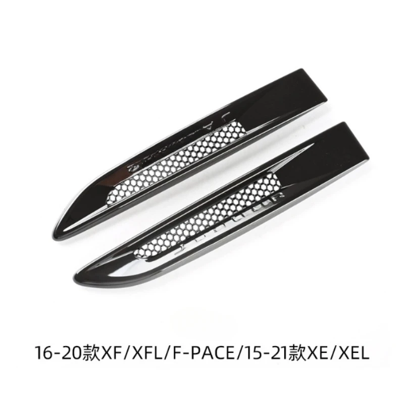 1 Pair Chrome Car Front Side Fender Air Vent Outlet Grille Trim For Jaguar XE F-Pace XF X260 2016 2017 2018 2019 2020