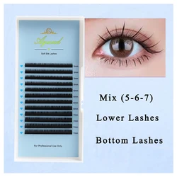 AGUUD Bottom Lashes 5 6 7 8mm B/C Curl Short Natural Faux Mink Individual Eyelash Extension Lower Eyelash Under Lash Extension