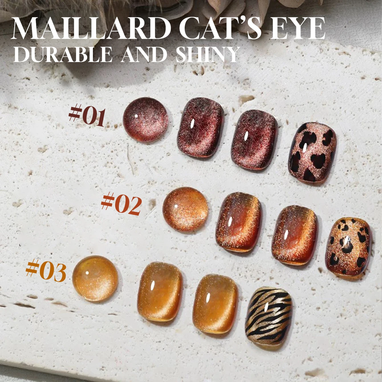 MIANEL 12ml 1-9pcs Maillard American Cocoa New Flash Cat Eye Gel Nail Polish Coffee Caramel Mocha Brown Nail Polish Autumn Nails
