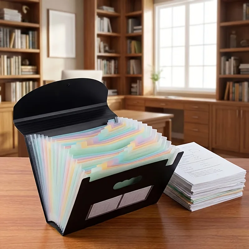 

13/25 Expansion Organ File Folder, suitable for A4 size, storage organizer, suitable for home, office, and travel