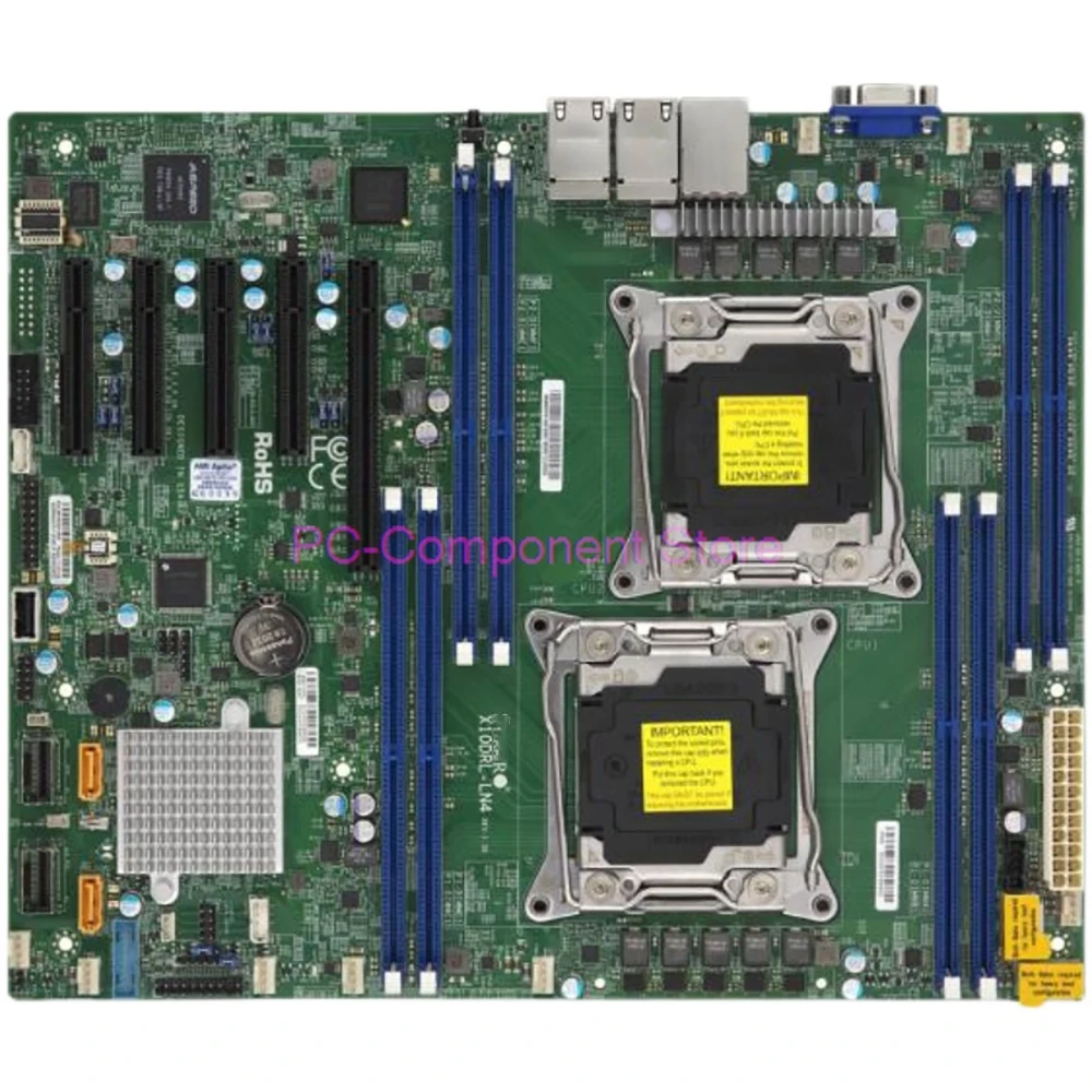 Motherboard For Supermicro Dual-channel Server Quad 1GbE LAN IPMI 2011 Pin C612 X10DRL-LN4