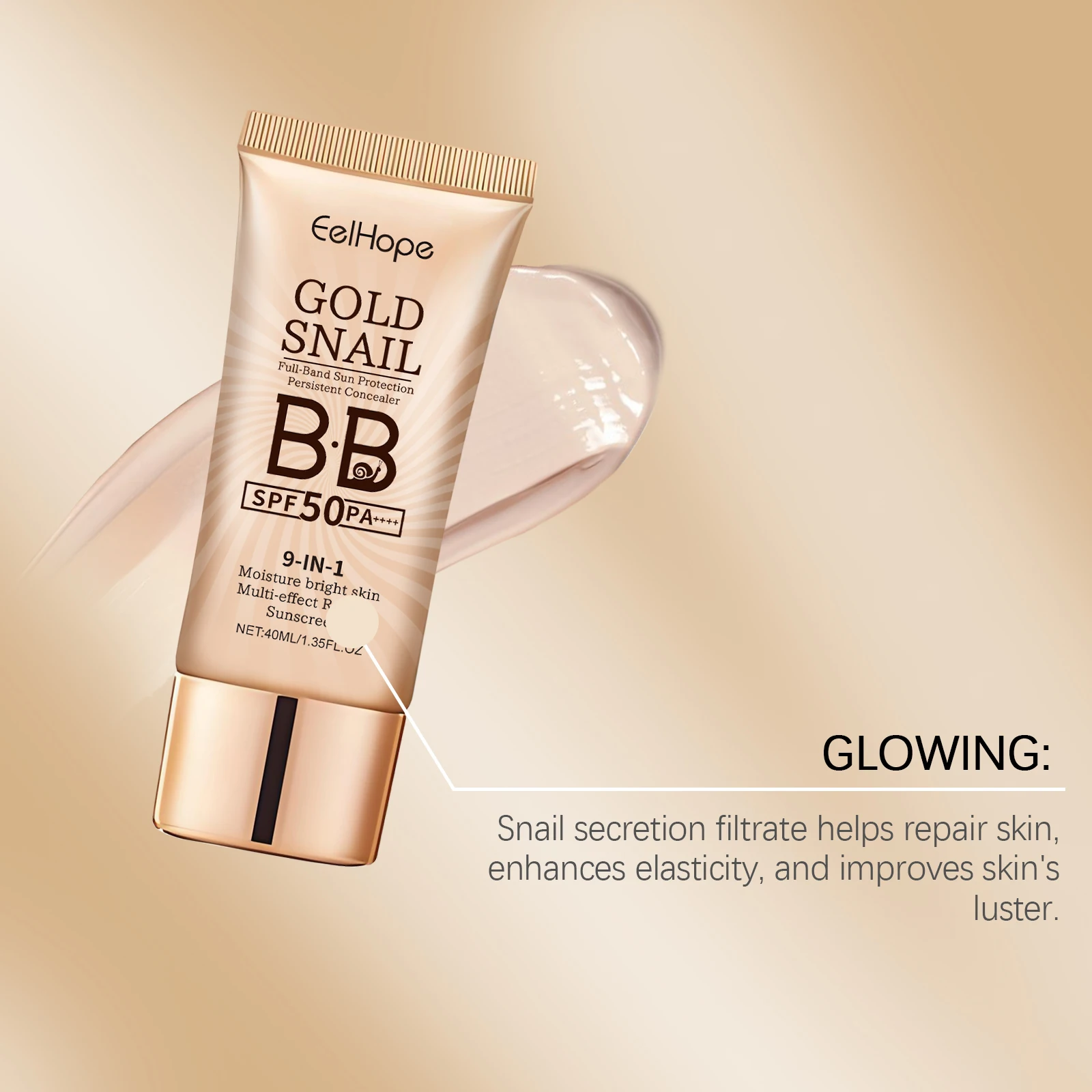 مكياج مقاوم للماء يدوم طويلاً، كريم بي بي كريم أساس سائل، خافي عيوب البشرة، مرطب، خفيف الوزن، في الهواء الطلق