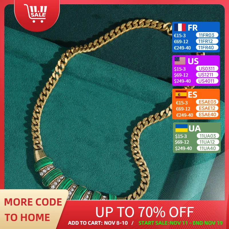 

Vintage Peacock Stone Rhinestone Choker Necklace Collar Gothic Short Gold Color Link Chain Designer Jewelry Antique Copper Boho