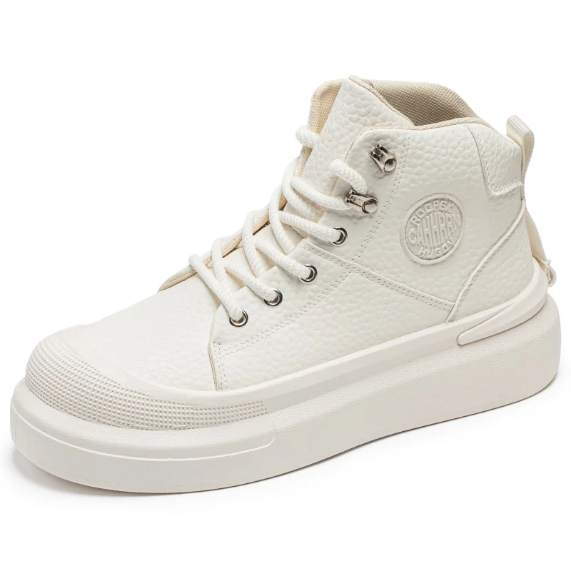 High-Top Men's Shoes, New Autumn and Winter Models, Versatile Casual Sneakers, Men's Thick-Soled Height-Increasing Sports Casual Trendy Shoes