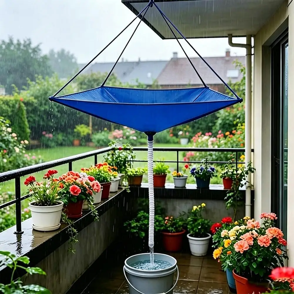 Regenfänger für Garten: Wasserfangtuch mit Schlauch und Filter für Rasen und Garten – Detail 15