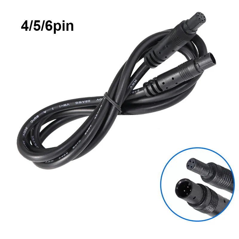 1-3M 4 5 6 pin core Male to Female Cord Car Rear View vehicle DVR Camera Extension connector Cable cord HD Monitor Camera Wire p