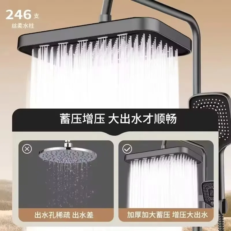 New 360mm Big Panel Large Flow Supercharge Rainfall Ceiling Mounted Shower Head 360 Rotation High Pressure Bathroom Shower