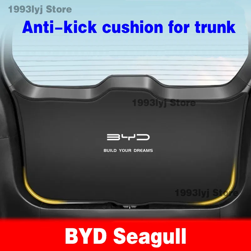 Car Tail Door Protective Sticker For BYD Seagull 2022 2023 2024 Car Rear Trunk Protective Anti-kick Pad Interior Accessories