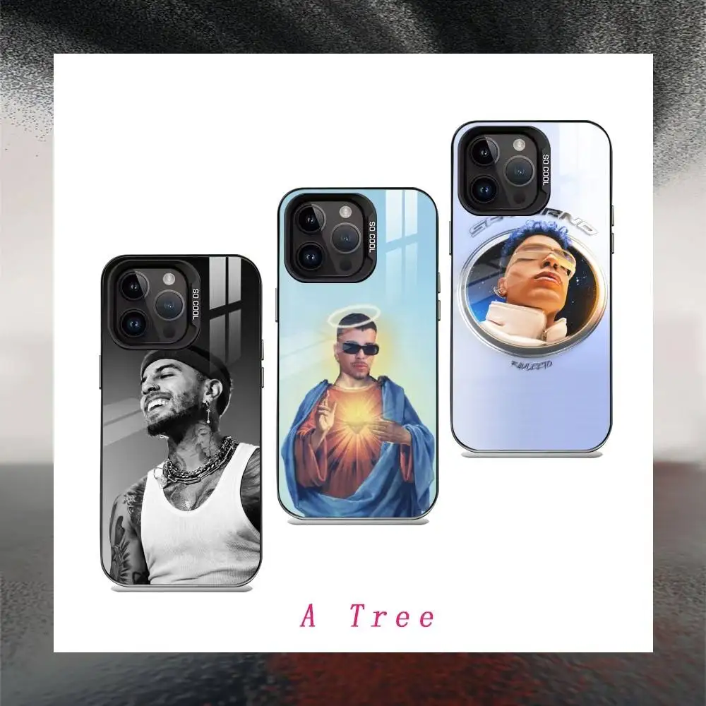 

R-Rauw A-Alejandro Rapper Phone Case For iPhone 16,15,14,13,12,17,Pro,MAX Black Matte Shockproof Cover