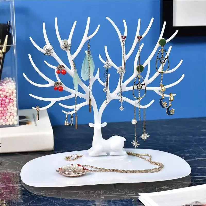 Creative deer jewelry rack antlers tree-shaped earrings earrings necklace display rack deer antler finishing hanger display