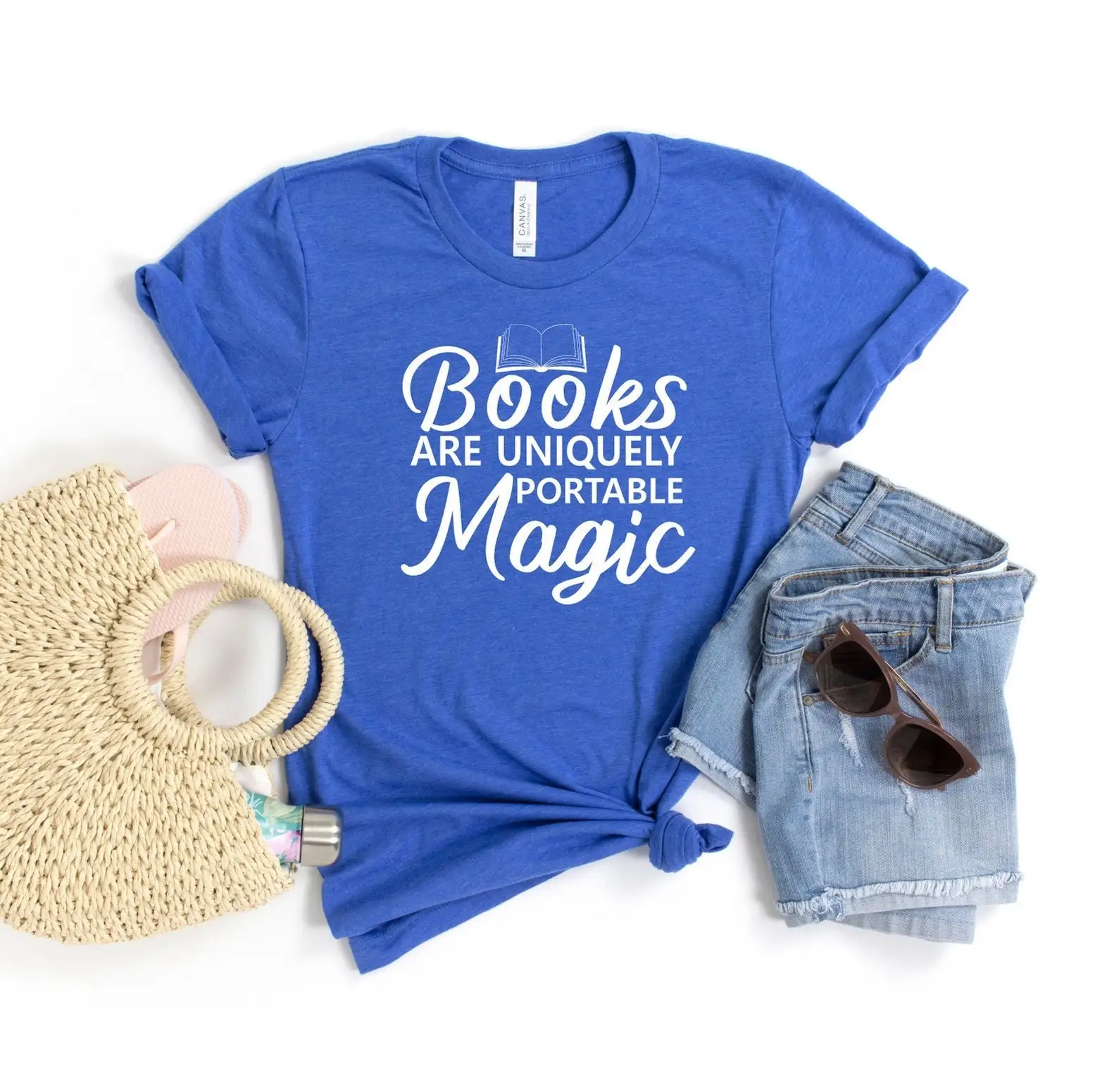 Books Are Uniquely Portable Magic T Shirt Magical Book Lover Gift Bookish Reading Nerd S