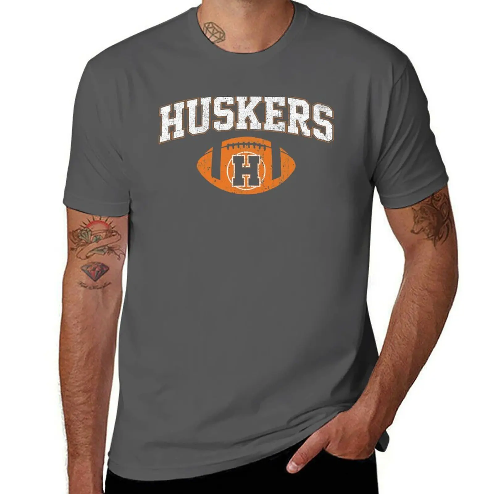 

Haddonfield Huskers Football T-Shirt man graphic t shirt t shirt personalised cotton t shirt man T-Shirt