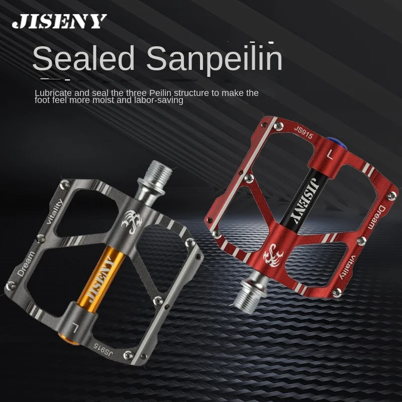 

SKIG BIKE JISENY Bicycle Pedals Triple Perrin MTB Road Bike Pedals Aluminium Alloy Bearing Factory Supply Pedale Bicicleta