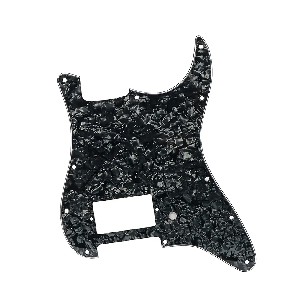 Plastic Black Pearl 11 Hole Blank Pickguard With Bridge Humbucker Routine for Strat guitar accessories