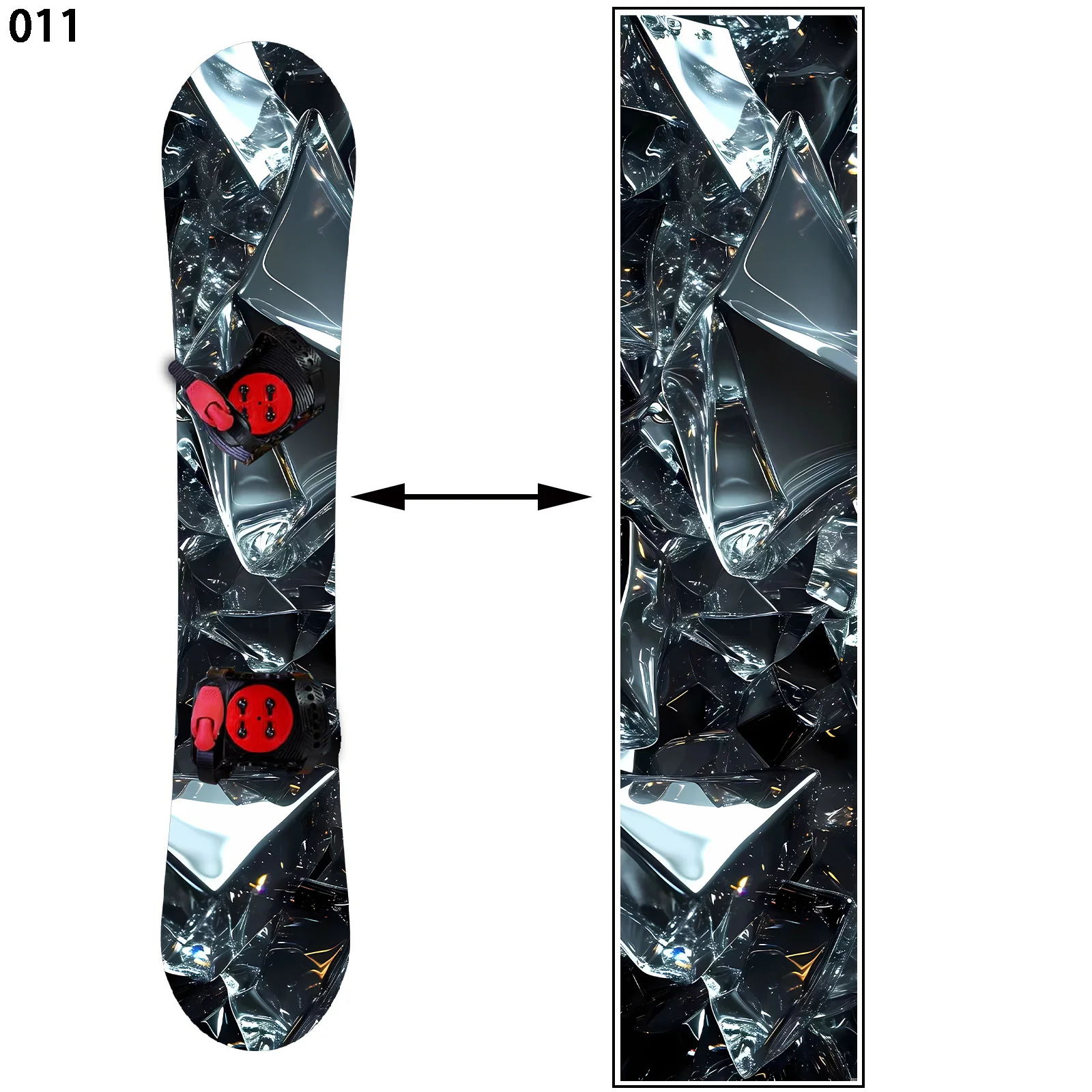 

1 piece, crushed crystal texture, trendy snowboard sticker, snowboard personalized decorative sticker, snowboard sticker,