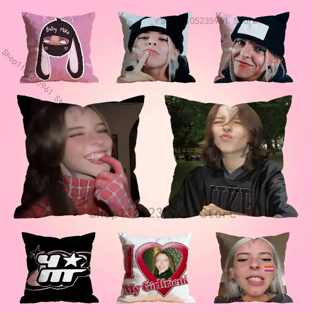 

Y-Young M-Miko Pillow Cases for Bedroom Living Room Sofa Home Decor Polyester Cushion Cover with Zipper