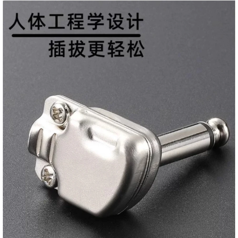 20pcs Flat 6.35mm right-angle connector, for RP2RCF-B two-core elbow guitar cable audio plug for Electric Guitar Bass Effect