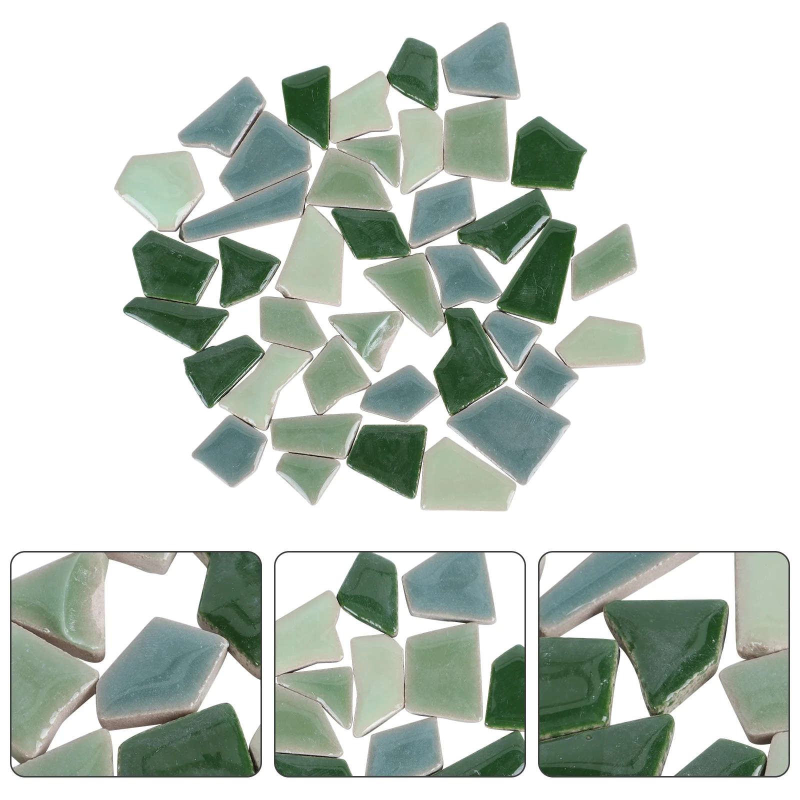 

500g Mosaic Particulate Irregular Glazed Ceramic Tile DIY Crafts Assortment Decorative Stones for Garden Bathroom