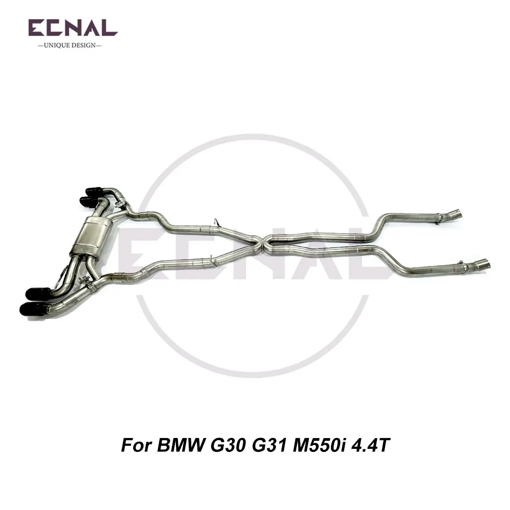 Ecnal Exhaust Valved Catback High Quality SS304 Car Sport Exhaust Pipe System with Valve Muffler for BMW G30 G31 M550i 4.4T