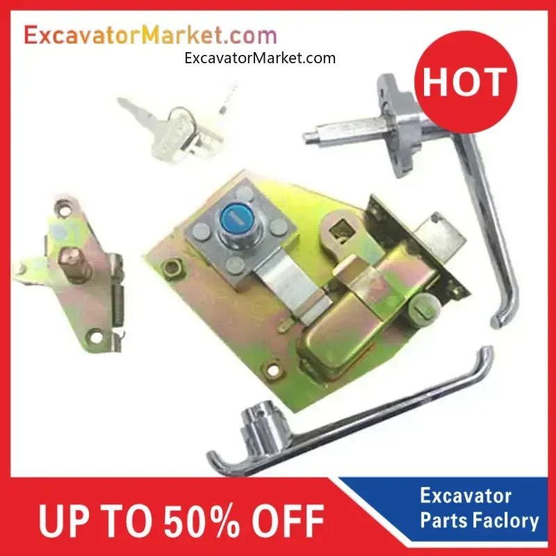 For excavator Excavator universal door lock assembly suitable for KATO HD250/450/700