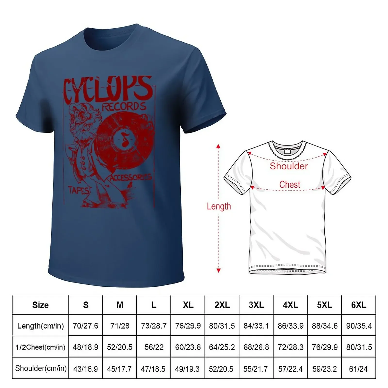 Cyclops Records T-Shirt Blouse boys whites mens graphic t-shirts