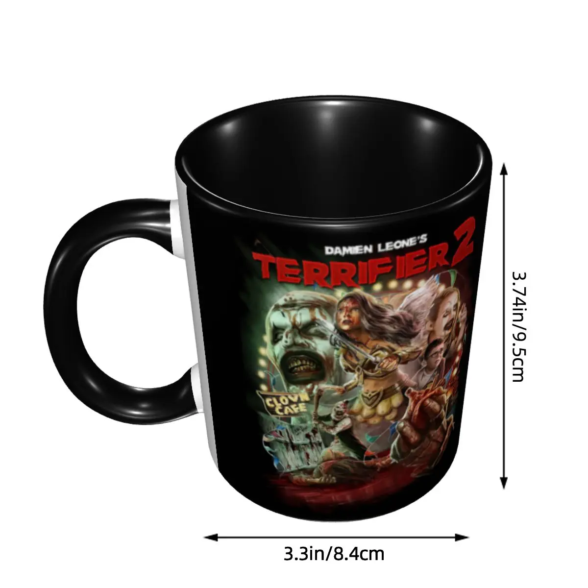 Terrifier Two Movie Coffee Mugs DIY Personalized Ceramic Milk Tea Mug Cup