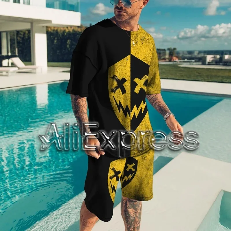 24/25 Latest Popular Fashion Brand Same Style Set Daily Street Summer Adult Children Shorts Short Sleeves Comfortable Loose