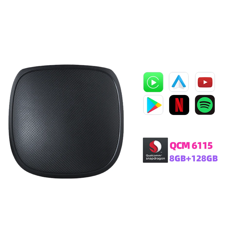 

STLFEKIY CarPlay Adapter Android 13 CarPlay Ai Box 8GB+128GB Qualcomm6115 Chip Youtube Netflix Wireless CarPlay Android Auto Ada
