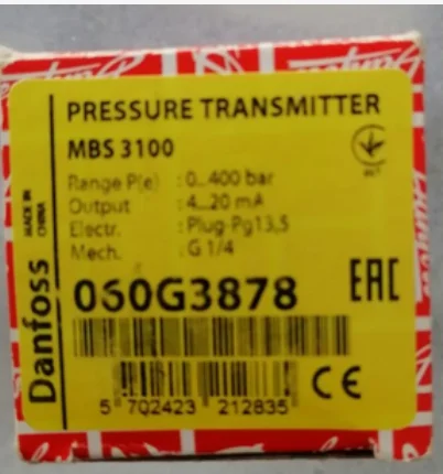 For Danfoss MBS 3100 060G3878  Pressure Transducer  0-400Bar  New