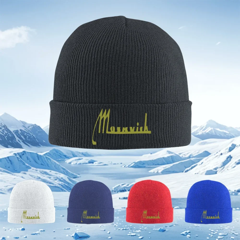 2026 Handwriting text design style artwork Men Women Unisex Knitted Hat Beanie Pullover Cap Winter Thermal Warm Christmas Outdoo