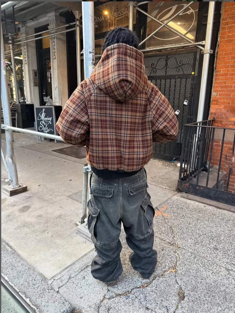 2026 autumn and winter new trend, reversible hooded zipper men's and women's high street casual hoodie Y2K