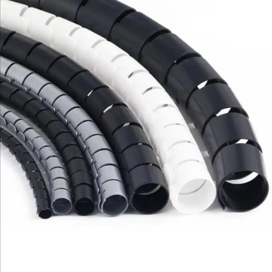 

Protect Dog Bite Cable Wrap Organizer Spiral Tube Cable Winder Cord Protector Flexible Plastic Wire Storage Pipe 100meters/lot