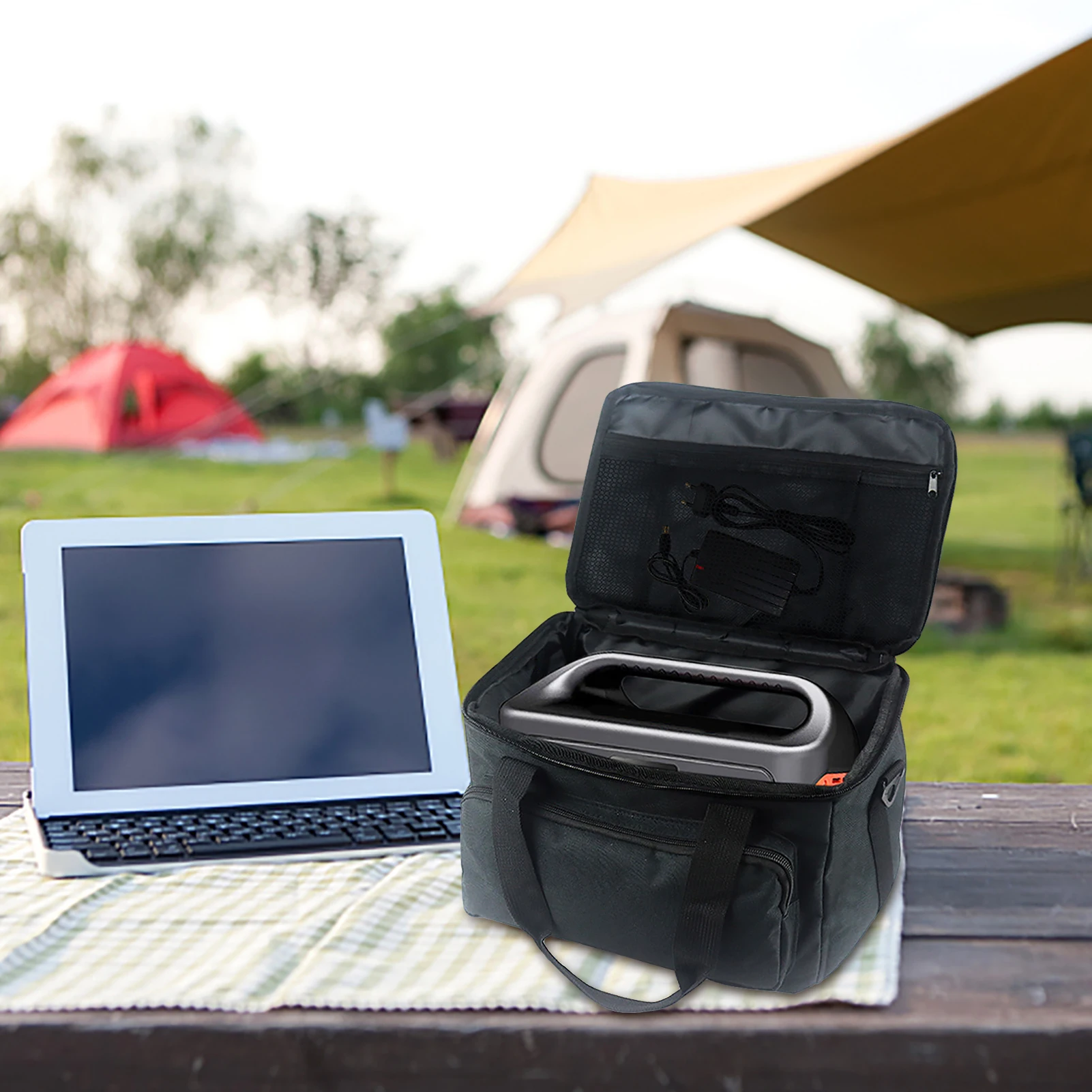 حقيبة حمل محطة الطاقة متوافقة مع سترة مناسبة لمحطة الطاقة المحمولة 160/240/300 مع المقصورة الأمامية