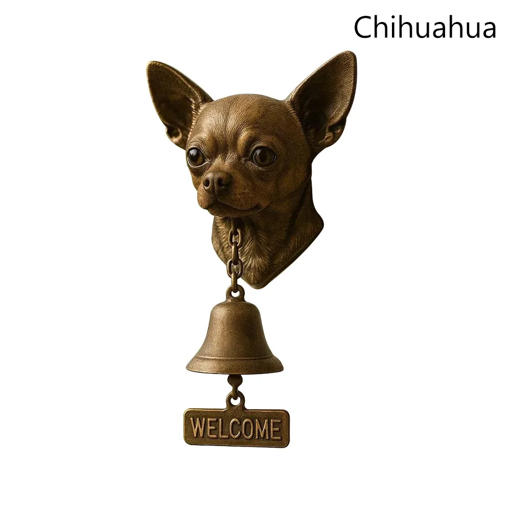 

Resin+Metal Welcome Doorbell Wall Mount Weatherproof Front Door Chime Bell Hanging Decorations Loud Ringing Entry Wall Decor
