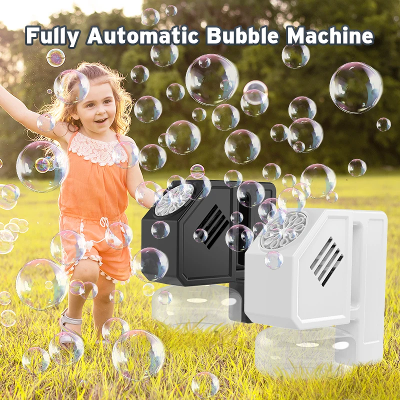 Machine à bulles portative pour enfants, fête d'anniversaire, jeu en plein air, cadeau d'interaction parent-enfant sans piles, eau à bulles