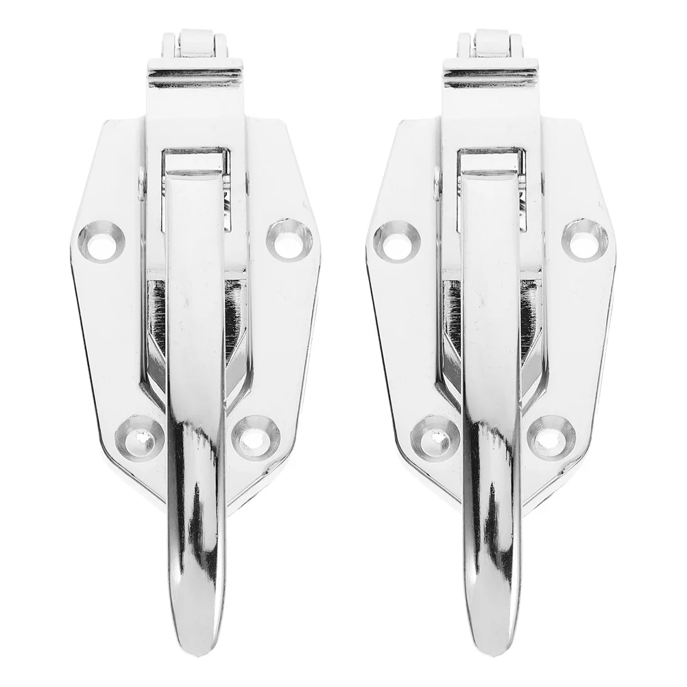 

2pcs Aluminum Alloy Freezer 2 Pack Oven Handle Cooler Latch Door Closed Tight Cold Storage Handle Radial Latch