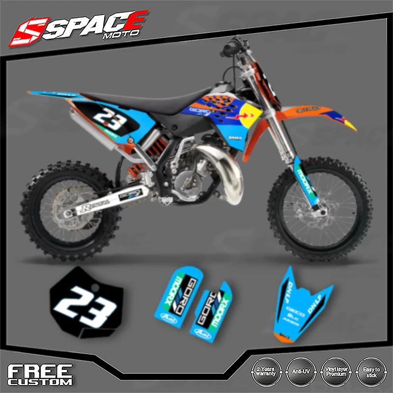 

SPACE изготовленная на заказ мотоциклетная графическая фоновая наклейка для KTM SX SX65 2009 2008 2010 2011 2012 2013 2014 2015 SX 65 комплекты наклеек 02