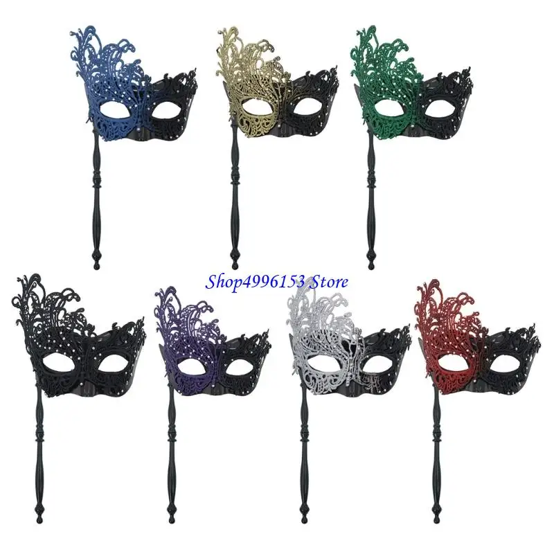 

Q0KE Lace Rhinestones Masquerade Mask Venetians Masks Halloween Mardi Gras-Costumes Wedding Party Ball Prom Mask Gifts