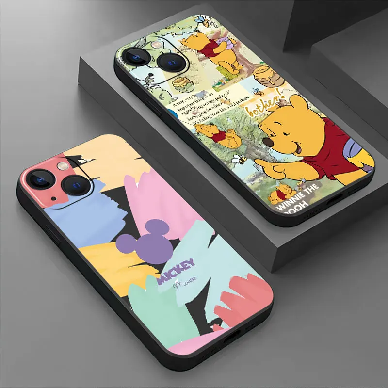 Disney Winnie Piglet Eeyore phone Cases for iphone 14 case 11 12 15 Pro XS Max 8 13 Mini X SE 7 16 Plus funda Antiscratch cover