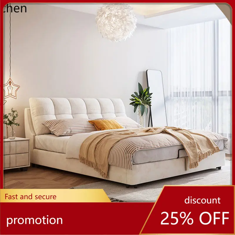 

ZML Technology Cloth Double Bedroom Large Bed Fabric Bed Furniture Supplies