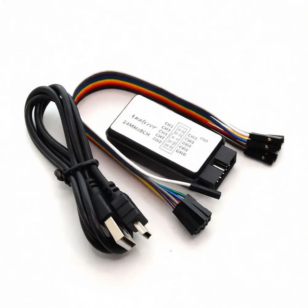 USB Logic Analyzer 8 Channel 24MHz Sampling Tool For Microcontroller ARM FPGA Debugging Digital Circuit Signal Analysis