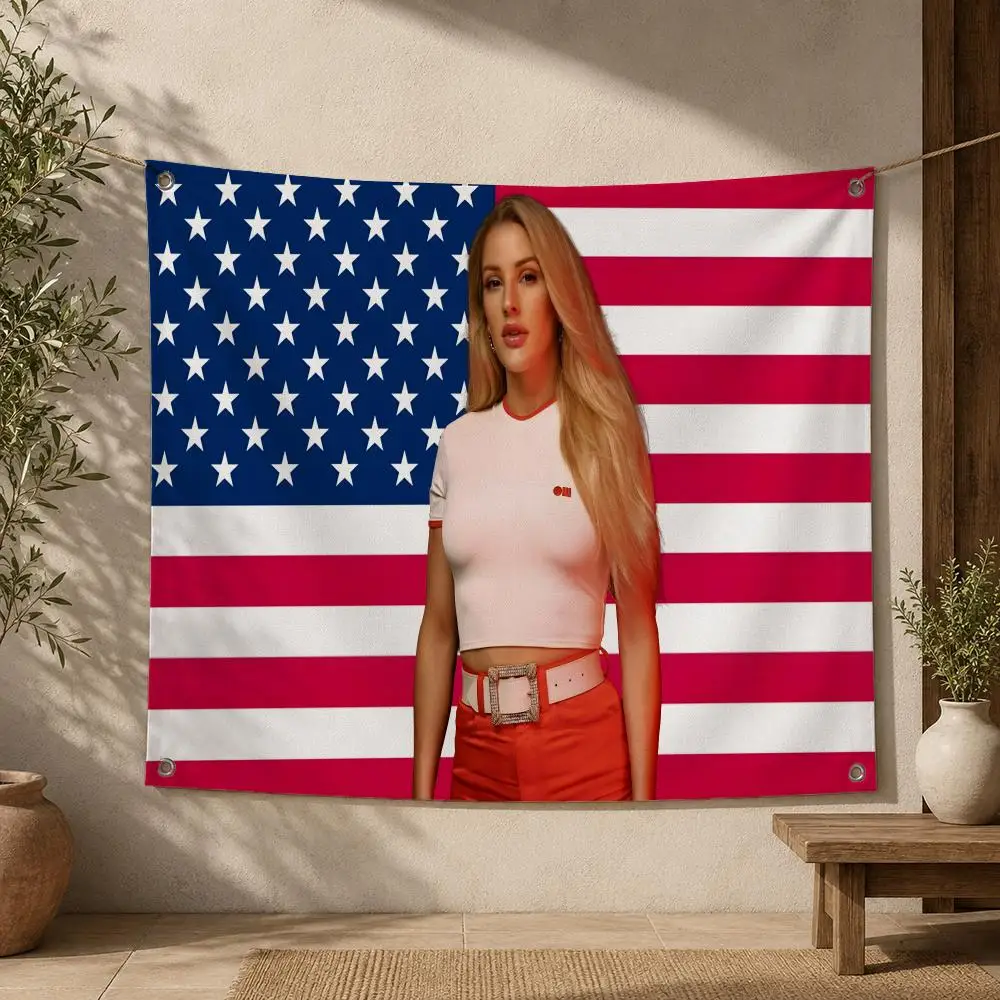 Singer Ellie Goulding Flags Home Yard & Garden Decor Banner - Indoor Outdoor Wall Hanging Flag