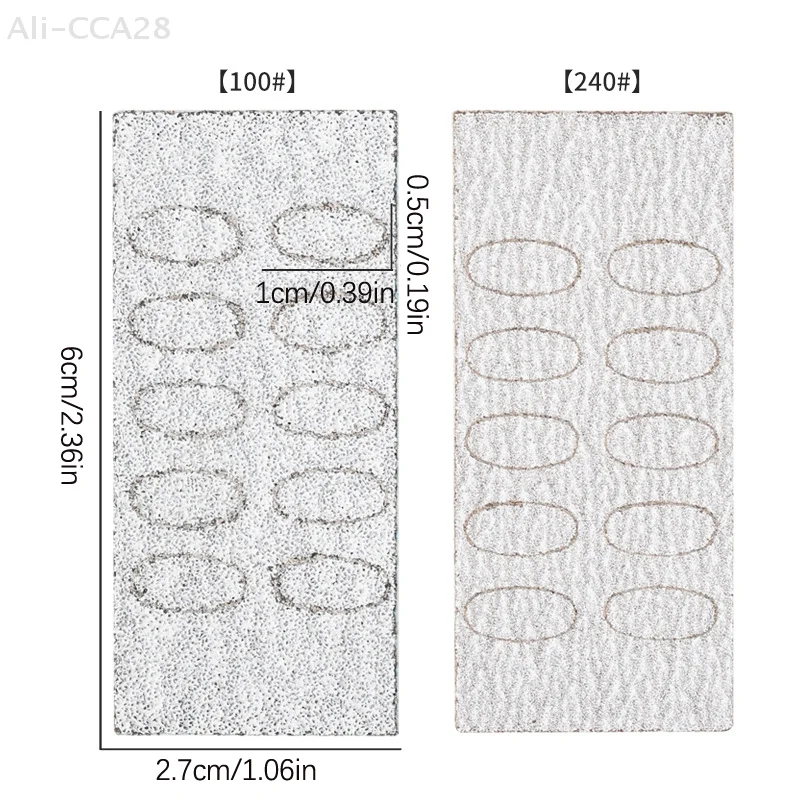 50Pcs 100/240 네일 큐티클 푸셔 자체 접착 모래 플레이크 트리밍 손톱 사전 연마 매니큐어 치료 도구