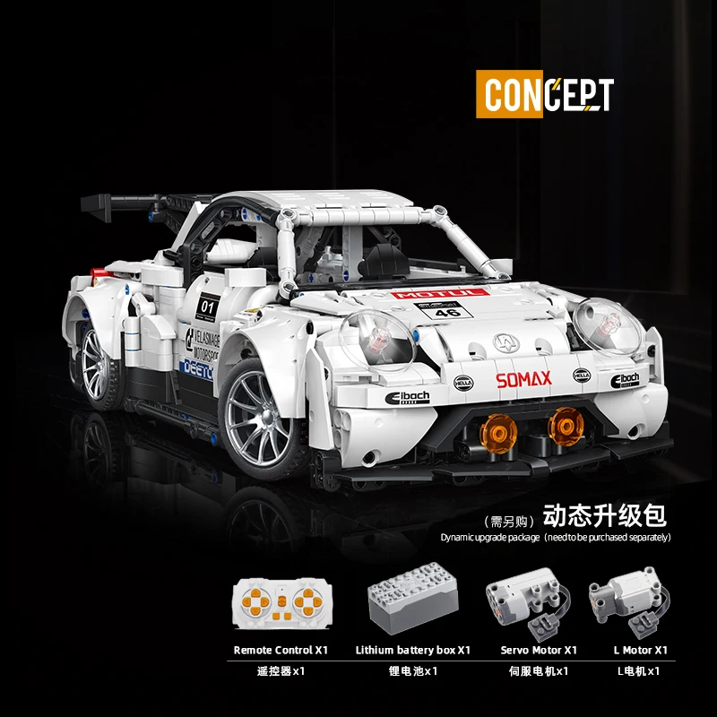 

New Technical Sports Car Building Block Bricks Compatible 1:14 Scale Vehicle Model Brick DIY Children's Assembles for Kid Gift